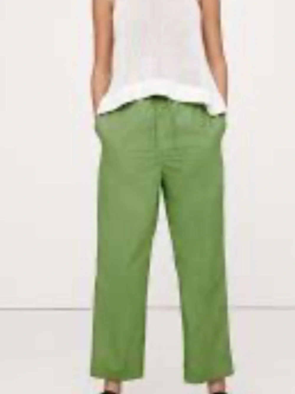 Banana Republic Apple green Drawstring Linen Pants
